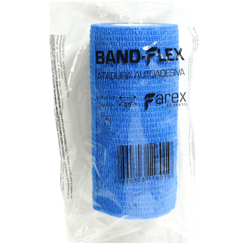 Atadura 10cm Azul Band-Flex Autoadesiva Para Animais Farex
